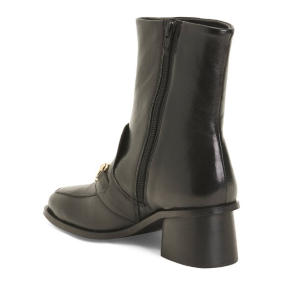 ALLONSI Black Leather Amelie Bit Ankle Boots - Picture 2 of 2